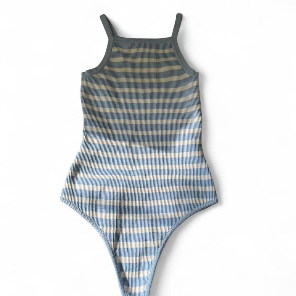 Bershka Women's Blue and Multi Bodysuit